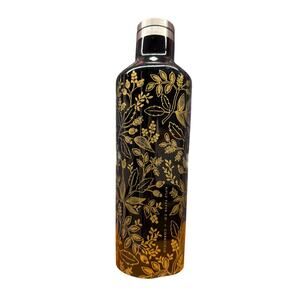 Rifle Paper Co x Corkcicle 16 oz Black Floral Gold Coffee Thermos 475mL